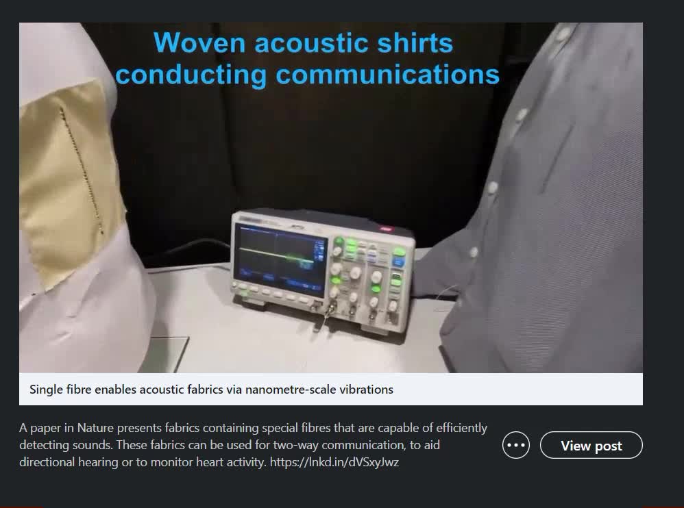 YOUR CLOTHES ARE LISTENING TO YOU - ACCOUSTIC FABRIC