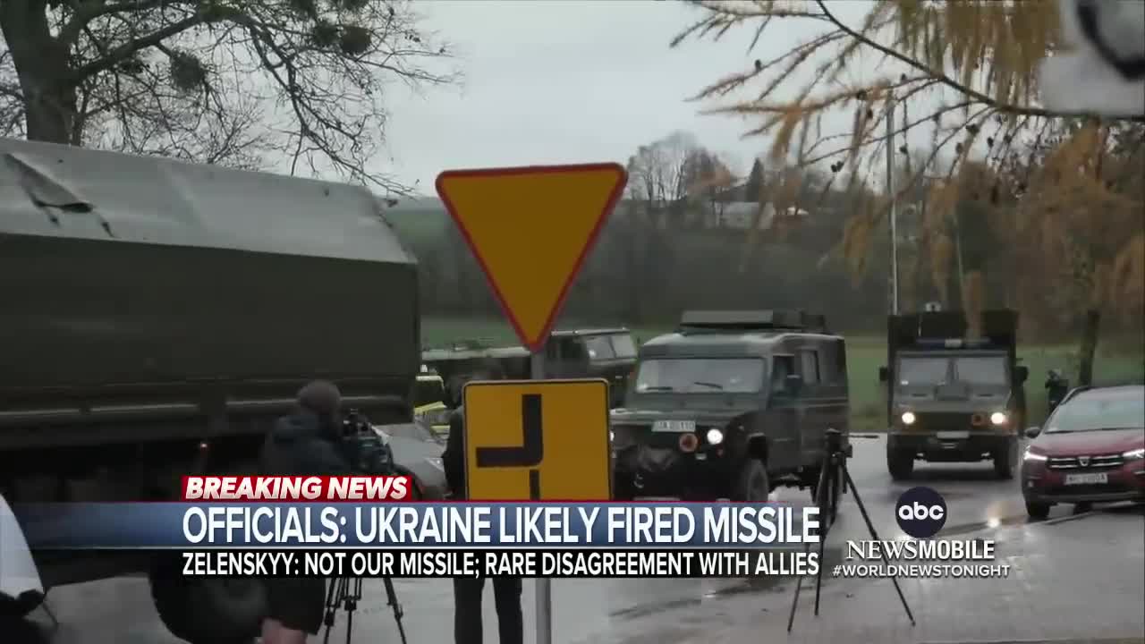 Officials say Ukraine likely fired missile that landed in Poland