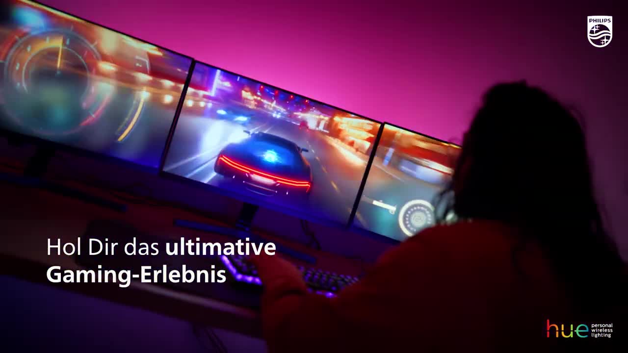 Philips Hue Play Gradient Lightstrip für drei Monitore