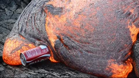 Coke Bottle Gets*Burned by Extreme Lava