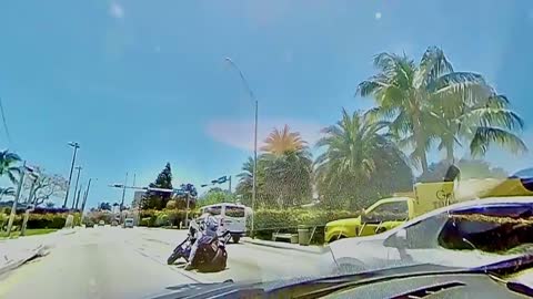 How did this Motorcycle get hit?