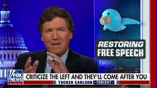 Tucker Carlson highlights leftist journalists' reactions to Elon Musk buying Twitter.