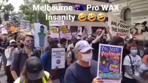 Pro vaccine protest by race baiting liberals and antifa!