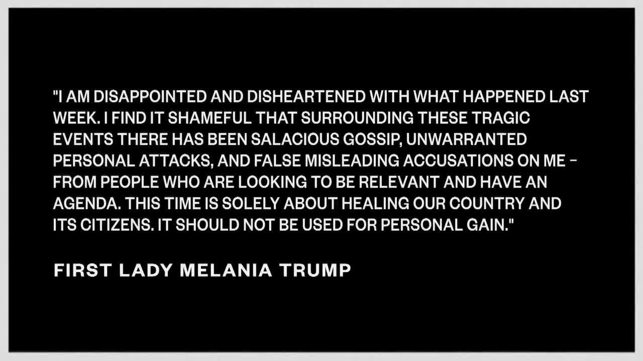 MELANIA TRUMP ABOUT CAPITOL RIOTS!!