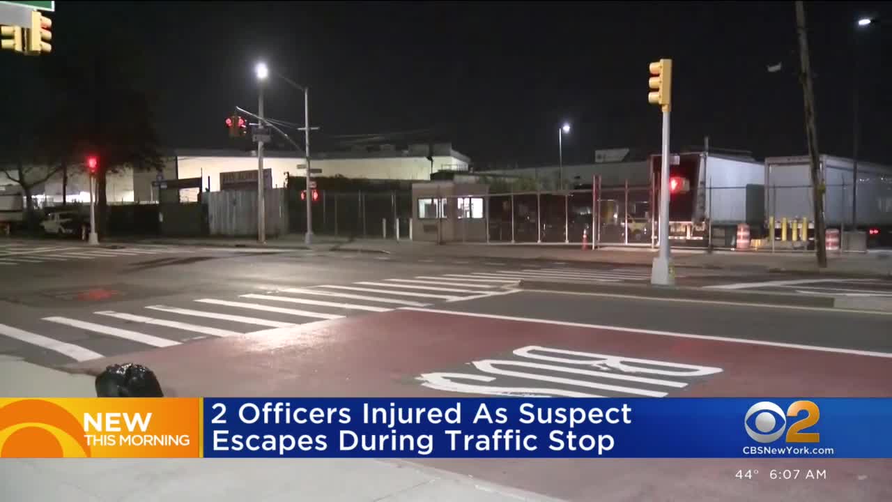 NYPD officers hurt during traffic stop