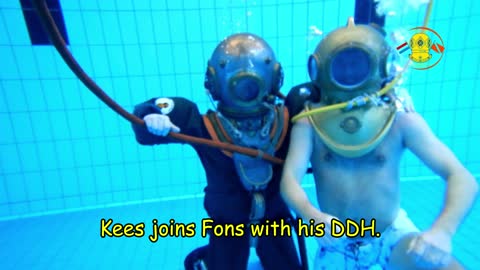 Dutch working equipment group testdive with our new 6 bolt Kevlar diving suit