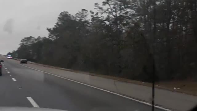 Police Chase Car Driving Wrong Way on Interstate