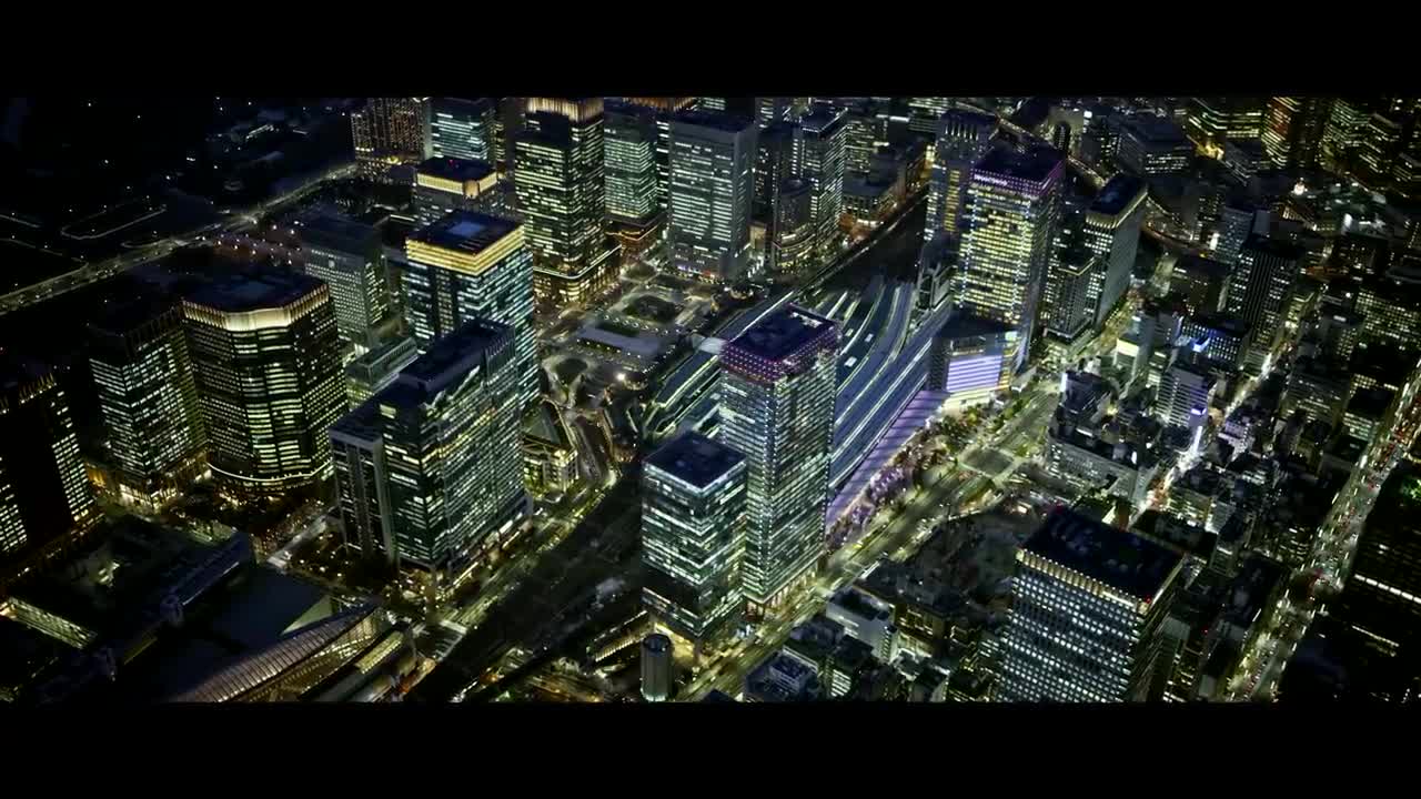 Japan Night Aerials in 8K