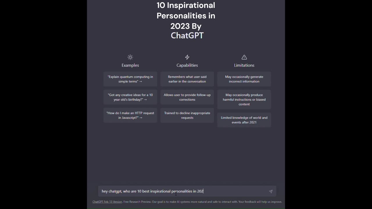 ChatGPTsays about 10 Inspirational Personalities in 2023 to Watch