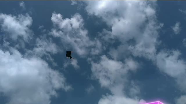 Flying kites with my friends