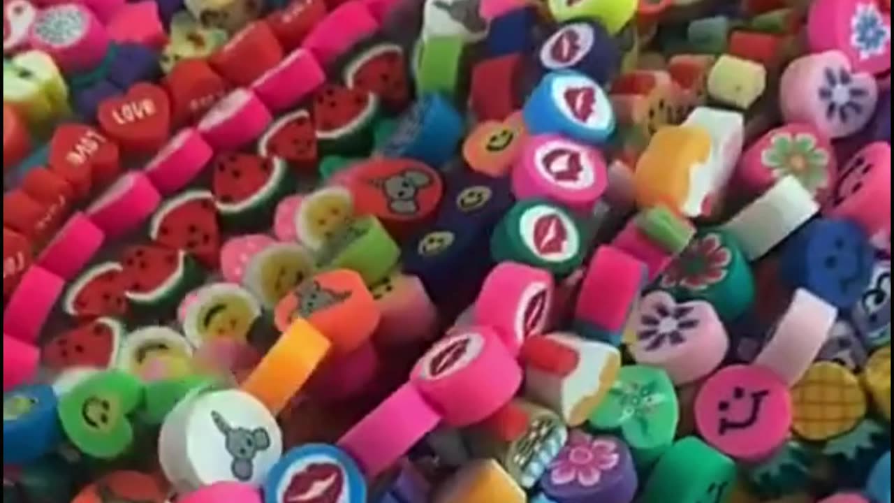 Mixed Fruit Polymer Clay Spacer Beads For Jewelry Making