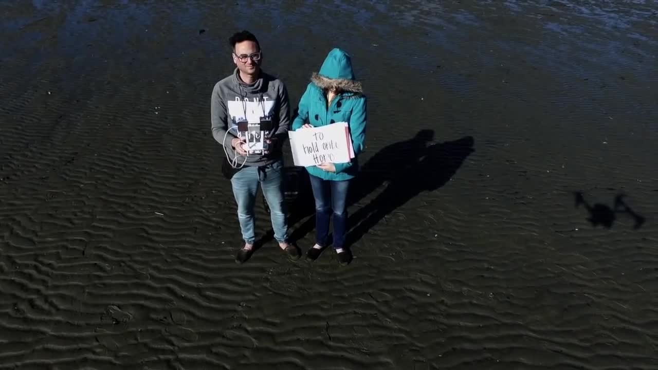 Drone pregnancy announcement