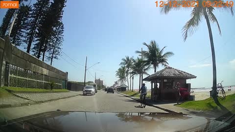 Vista da praia de Mongaguá