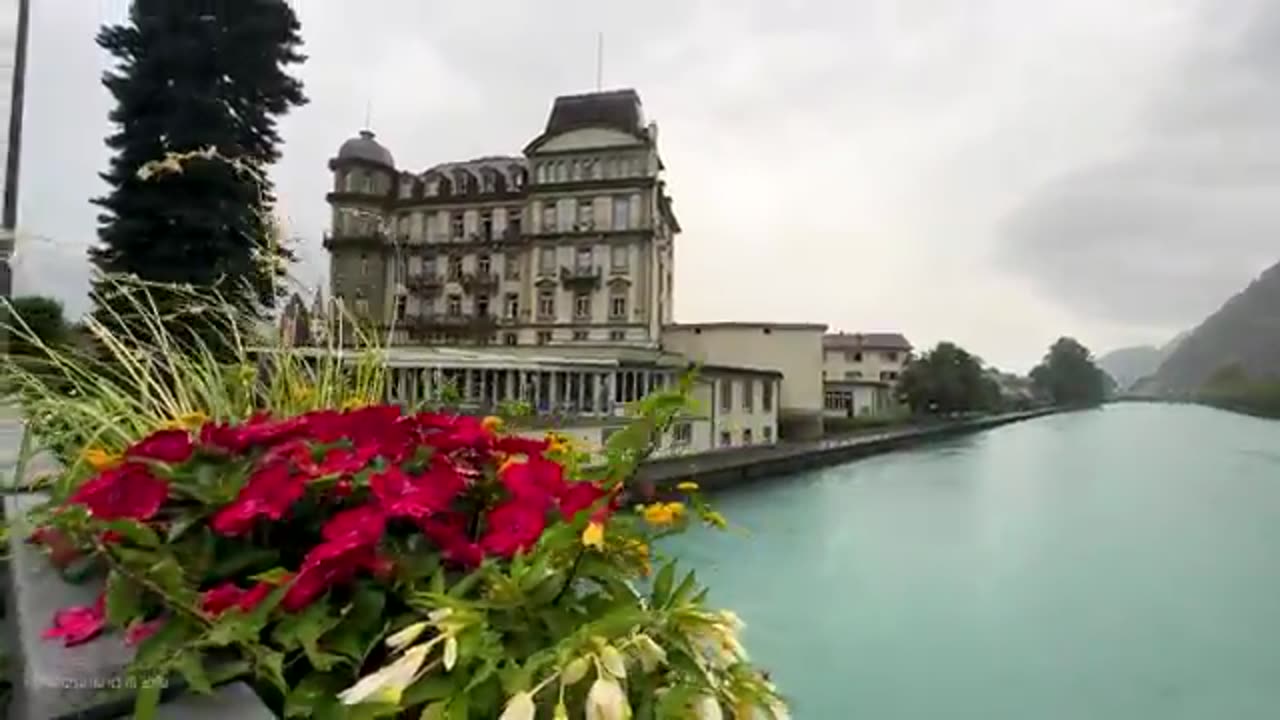 Interlaken Switzerland🇨🇭 Walking in the Rain 🌧️