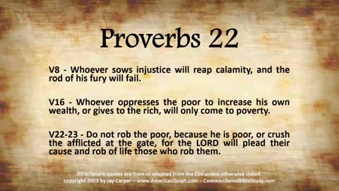 Does God Really Repay the Unjust? Proverbs 22