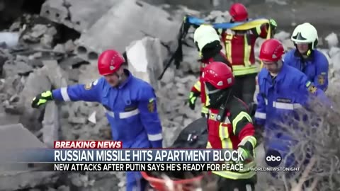 Russian missile strikes residential building in Ukraine