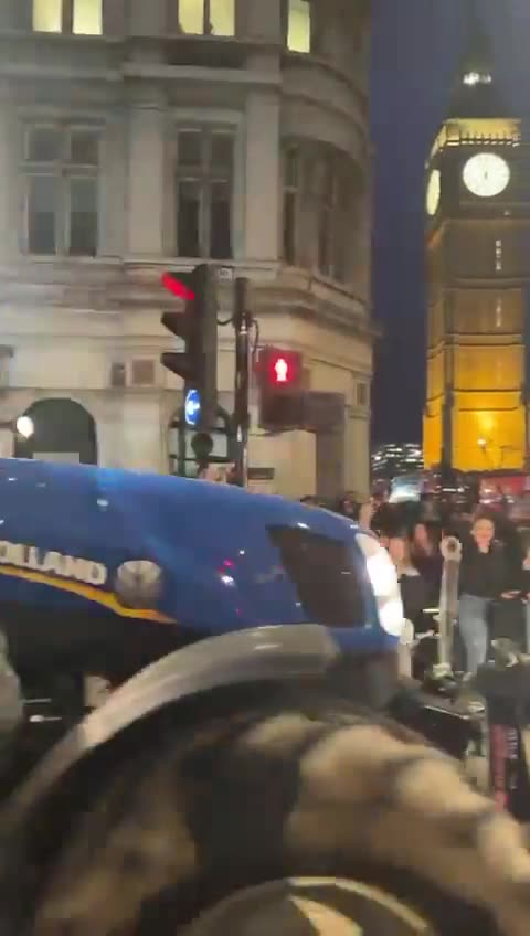 Chants of "No Farmers, No Food" echo across central Westminster London