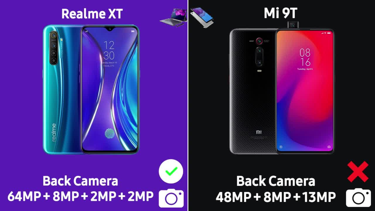 vRealme XT VS Xiaomi Mi 9T