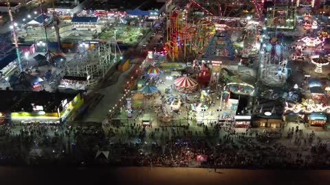 Brooklyn's Luna Park on Coney Island Fireworks by drone