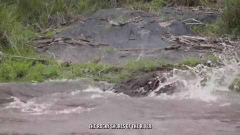 Crocodile Cut Off a Zebra's Head And Swallows It