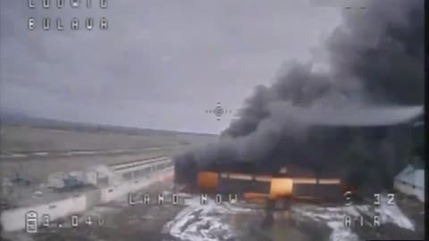 Destroying a Tank and Other Stuff inside a Large Russian Vehicle Depot