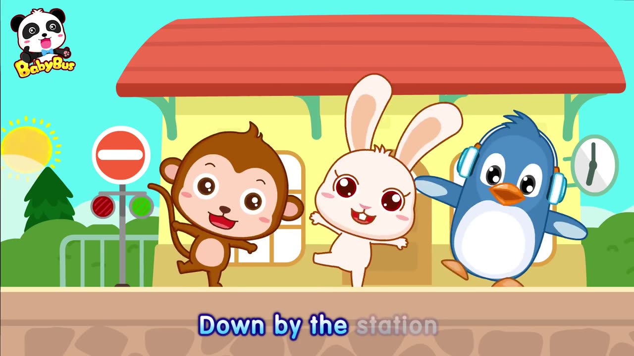 Down By The Station | Nursery Rhymes | Kids Songs | Toddler Songs | Kids Cartoon | BabyBus