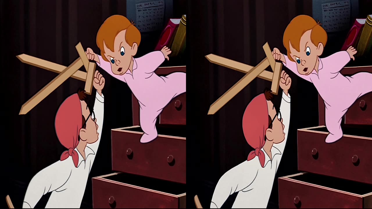 3D SBS Peter Pan 4K L 4K R 80% MORE BACKGROUND DEPTH P1