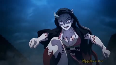 Nezuk0 vs Daki ( demon slayer )
