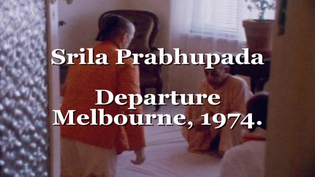 HDG AC Bhaktivedanta Swami Prabhupada Departure from Melbourne, 1974