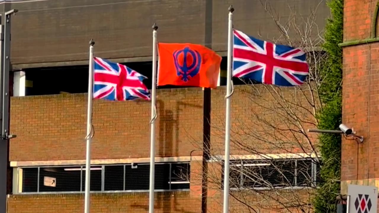 Khalsa Flag in England