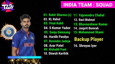 ICC T20 World Cup 2022 India team new and final Squad India squad vs T20 World Cup 2022