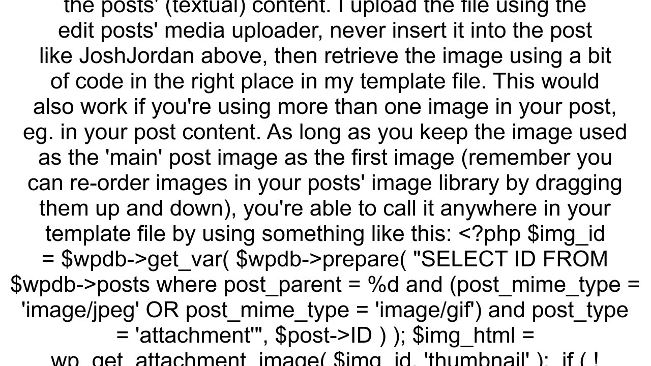 How would you recommend adding an image as a custom field in WordPress
