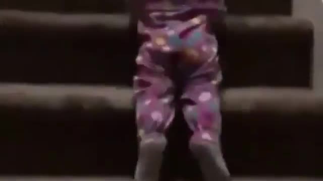 I Used to come down stairs like this in childhood🤣