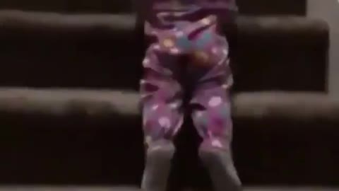 I Used to come down stairs like this in childhood🤣