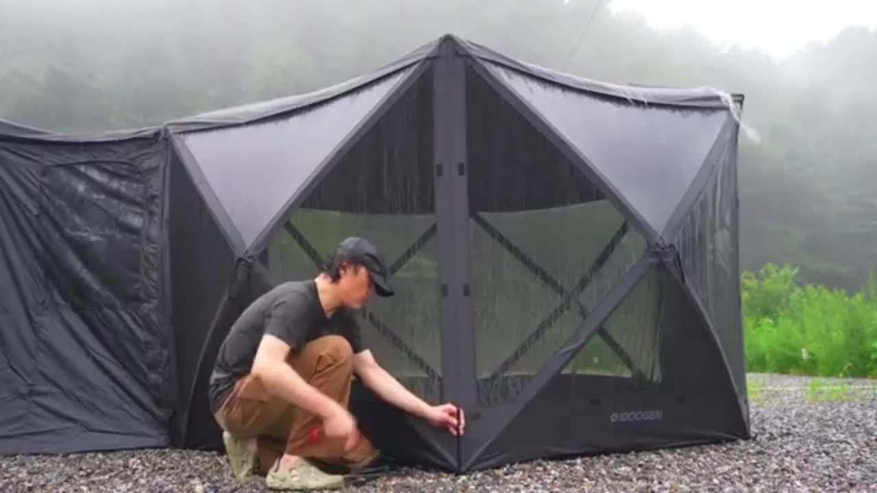 The car camping in the heavy rain, enjoy the time alone, please ignore the toilet and equipment agai