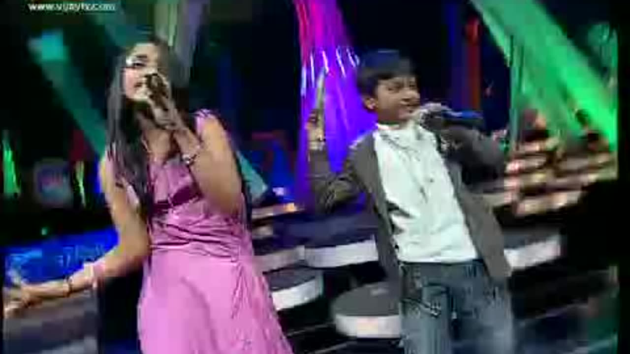 Kaasu Mela from Kadhala Kadhala Rakshitha and Aajith in Super Singer Junior 3 Challenge