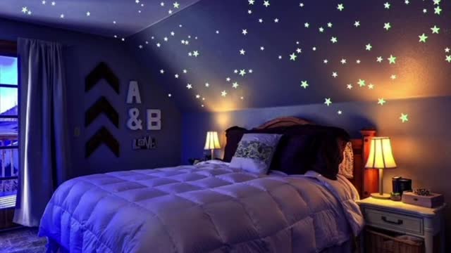 Modern Star Lights Room Decoration Ideas 2022 _ Night Lighting Stars Decoration Ideas in Bedroom