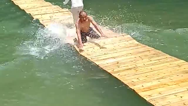 Woman Run On Water Like Jesus