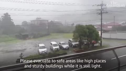 Typhoon Nanmadol hits south-western Japan
