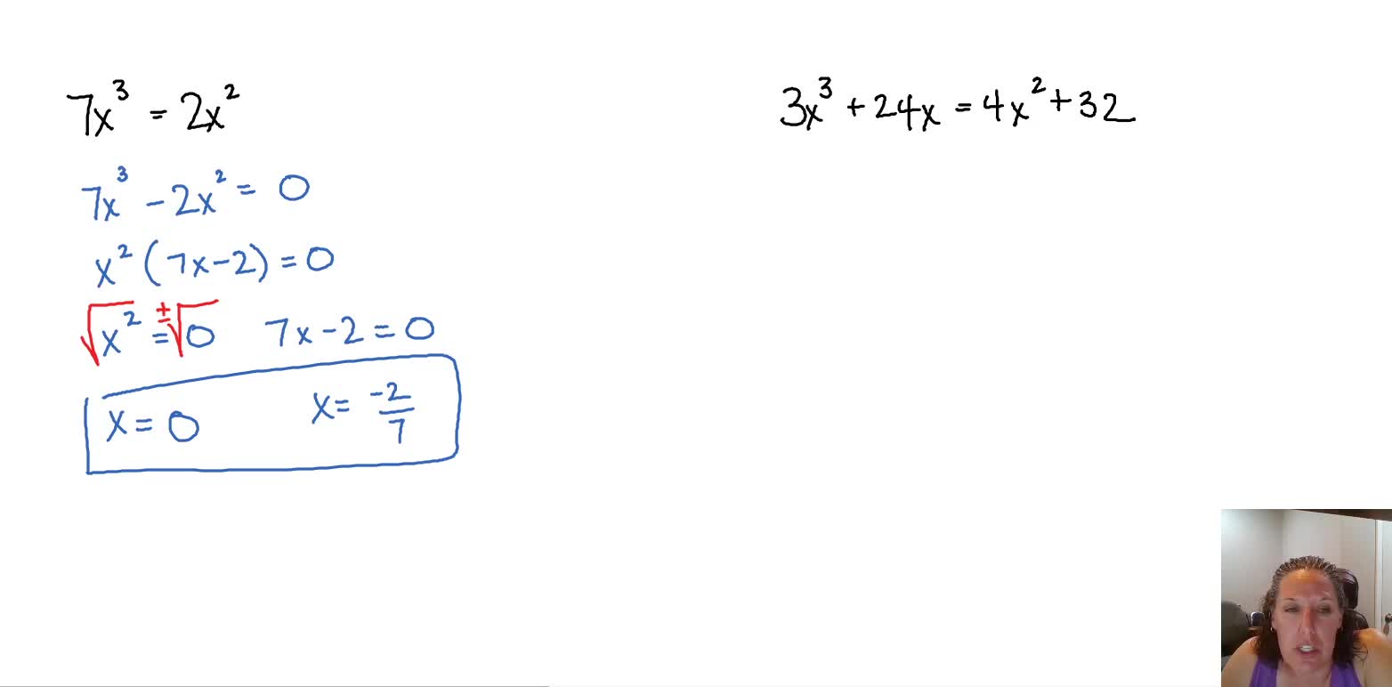 Solving Polynomial Equations by Factoring