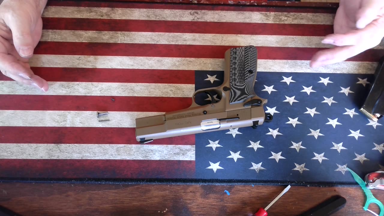 Taking out the magazine disconnect..
