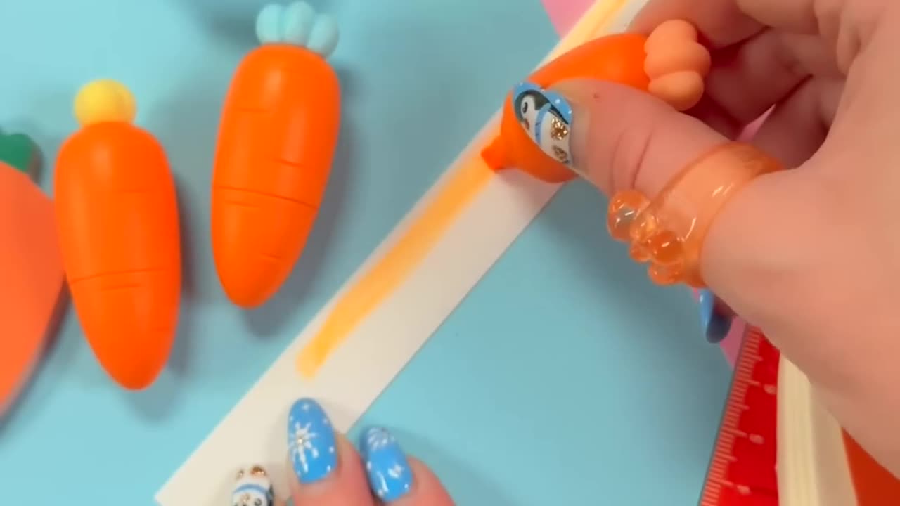 MY NEW CARROT SCHOOL SUPPLIES - ASMR - No Music #shorts #youtubeshorts