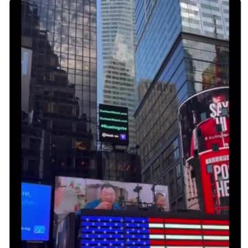 Kash Patel having some fun in Times Square