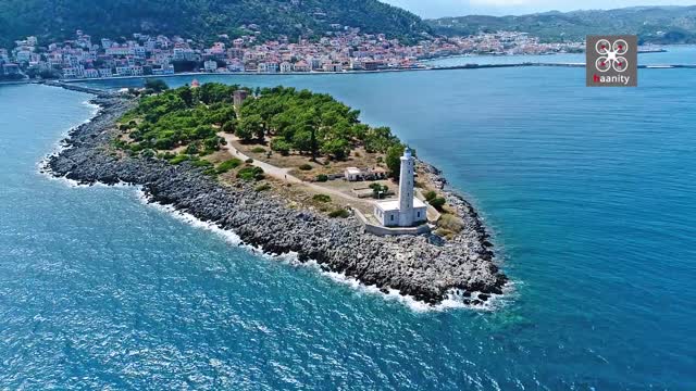 Drone footage of Greek island is home to Trojan War helmet