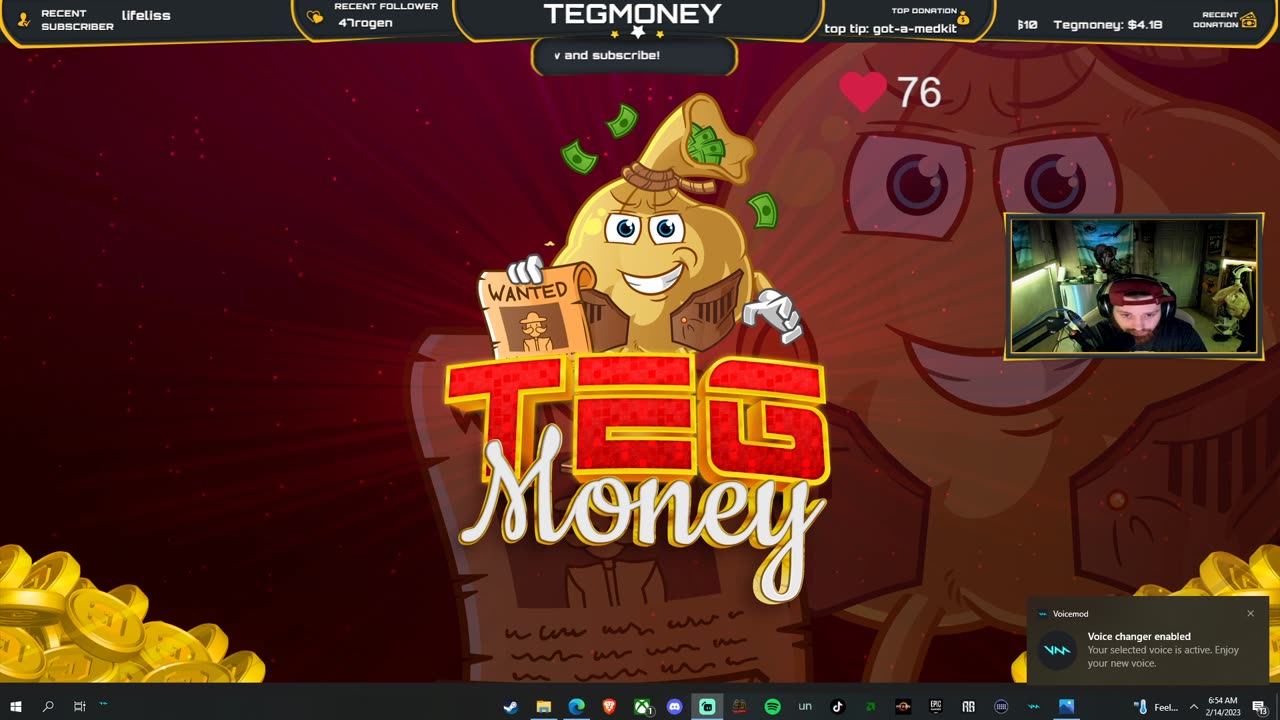 Tegmoney sent you a message!