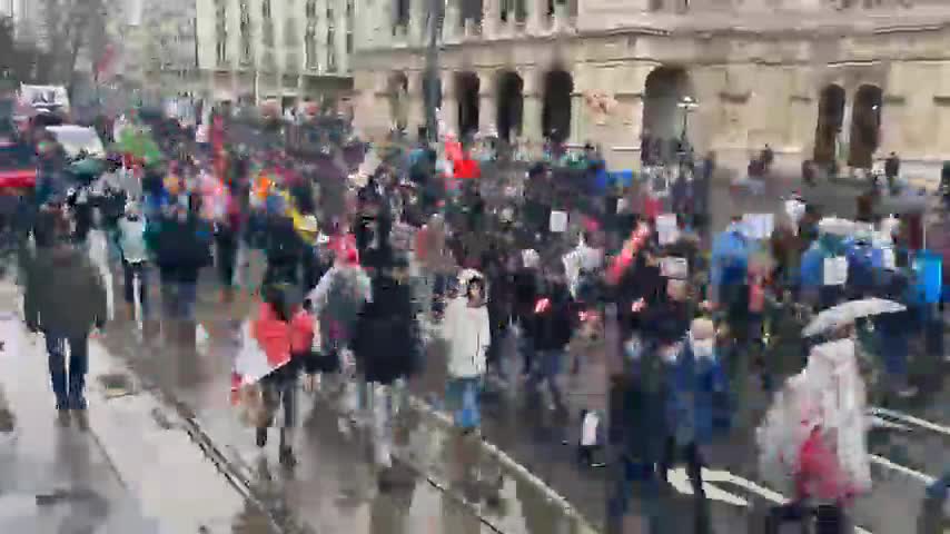 Austria vaccine mandate protest timelapse (Jan 29, 2022)