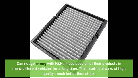 K&N Premium Cabin Air Filter: High Performance,Washable, Clean Airflow to your Cabin: Designed...