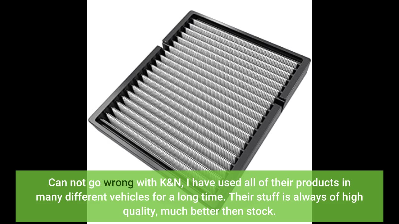 K&N Premium Cabin Air Filter: High Performance,Washable, Clean Airflow to your Cabin: Designed...