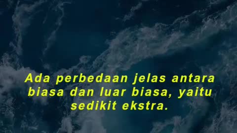 Ada perbedaan jelas antara biasa dan luar biasa, yaitu sedikit ekstra.