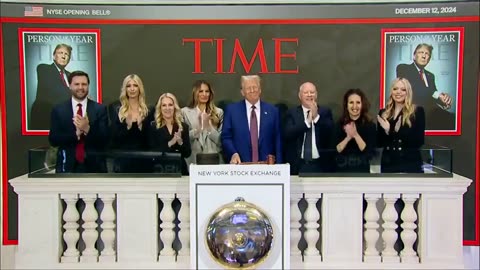 Trump rings the NYSE bell after being named Time's Person of the Year - December 12th, 2024